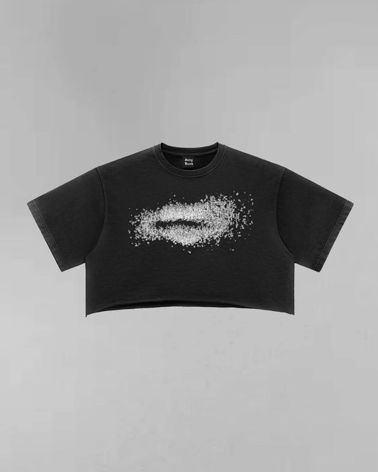 SALTY LIPS RAW EDGE CROP TOP