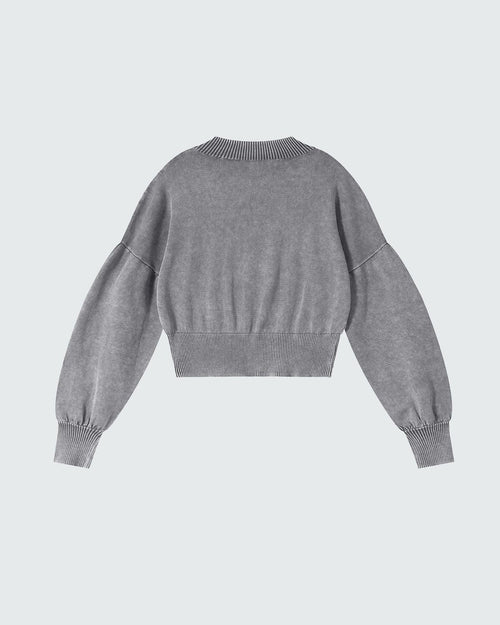 CROPPED JUMPER with balloon sleeves