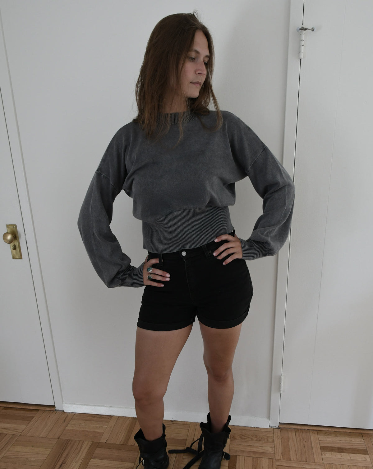 Lantern Cropped Jumper