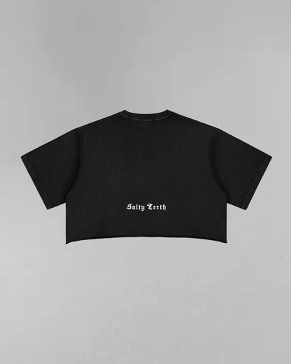 SALTY LIPS RAW EDGE CROP TOP
