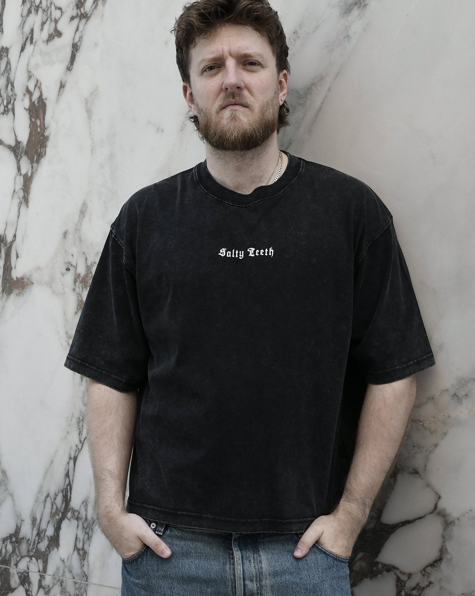 Black | Salt-Eaten Fisherman Shirt worn true to size